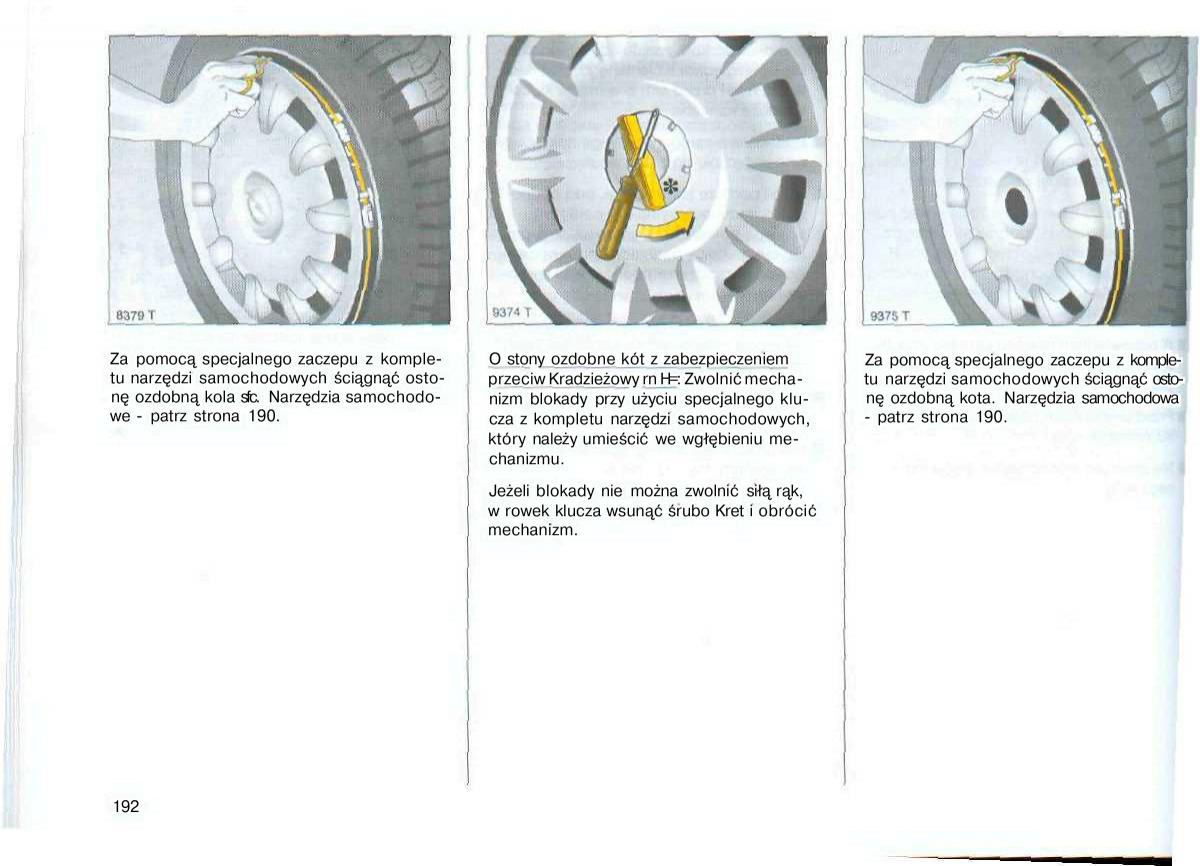 Opel Astra II 2 G instrukcja obslugi / page 193