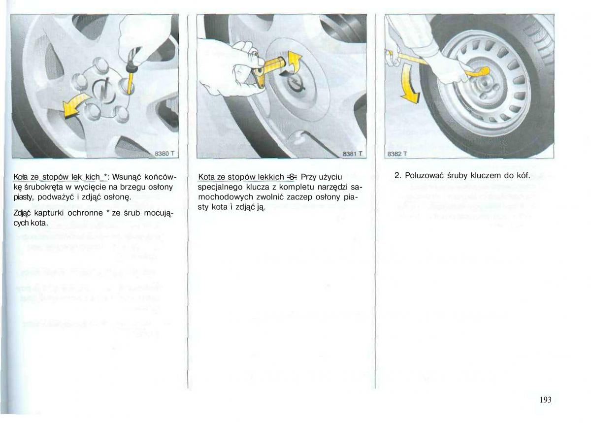 Opel Astra II 2 G instrukcja obslugi / page 194