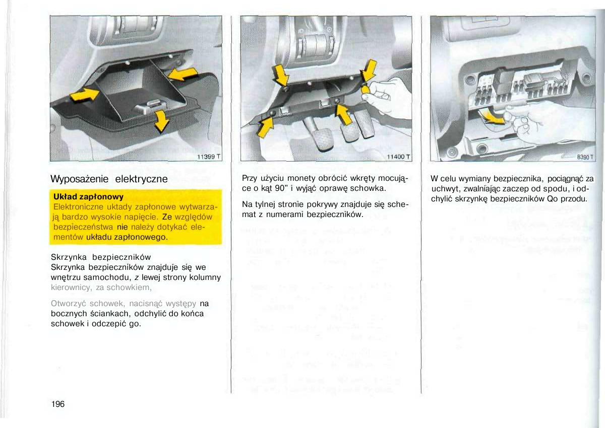 Opel Astra II 2 G instrukcja obslugi / page 197