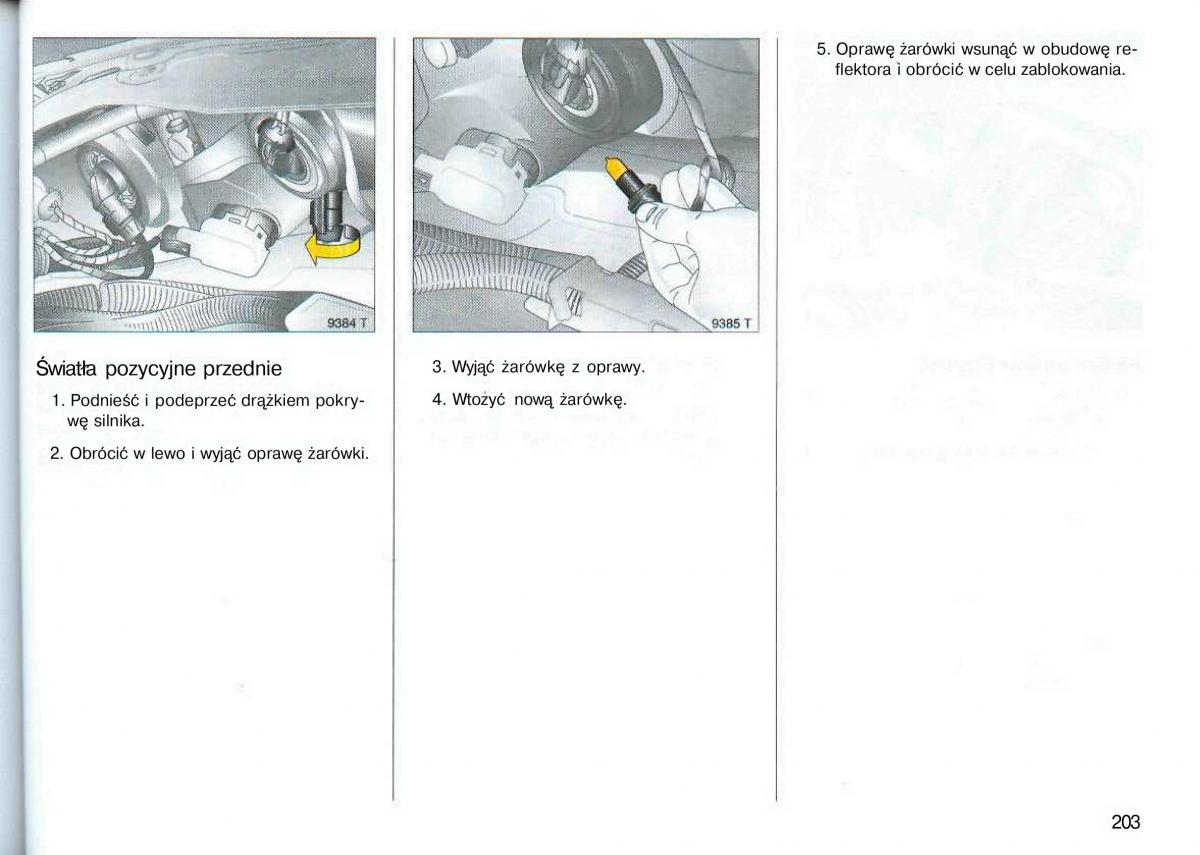 Opel Astra II 2 G instrukcja obslugi / page 204