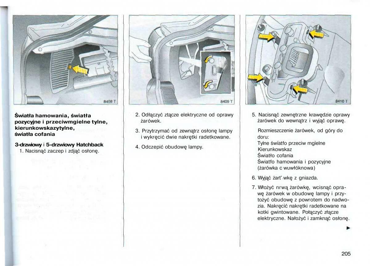 Opel Astra II 2 G instrukcja obslugi / page 206