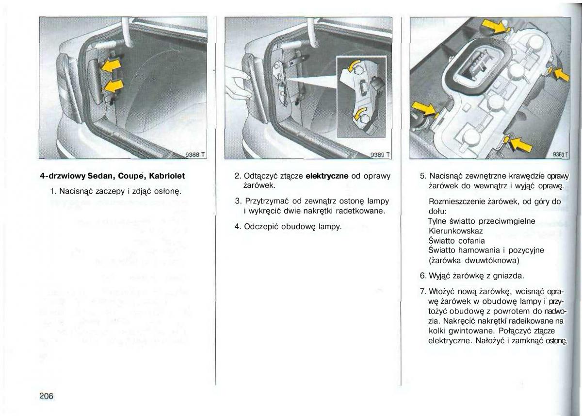 Opel Astra II 2 G instrukcja obslugi / page 207