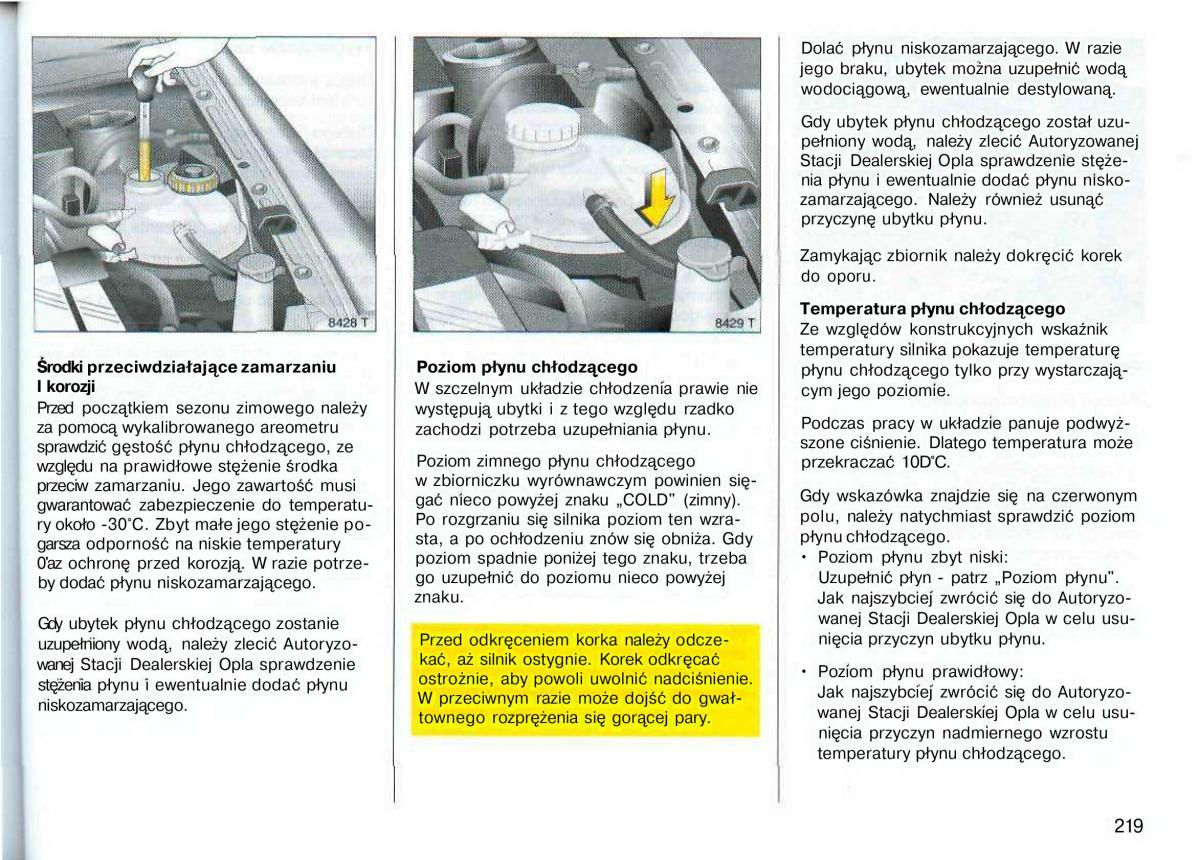 Opel Astra II 2 G instrukcja obslugi / page 220