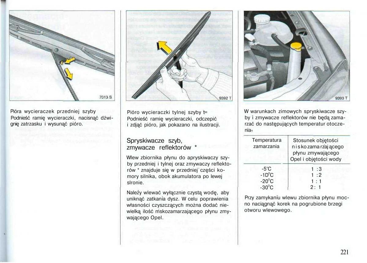 Opel Astra II 2 G instrukcja obslugi / page 222