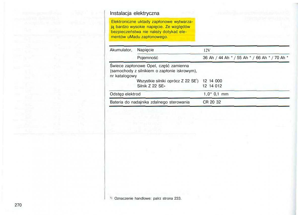 Opel Astra II 2 G instrukcja obslugi / page 271