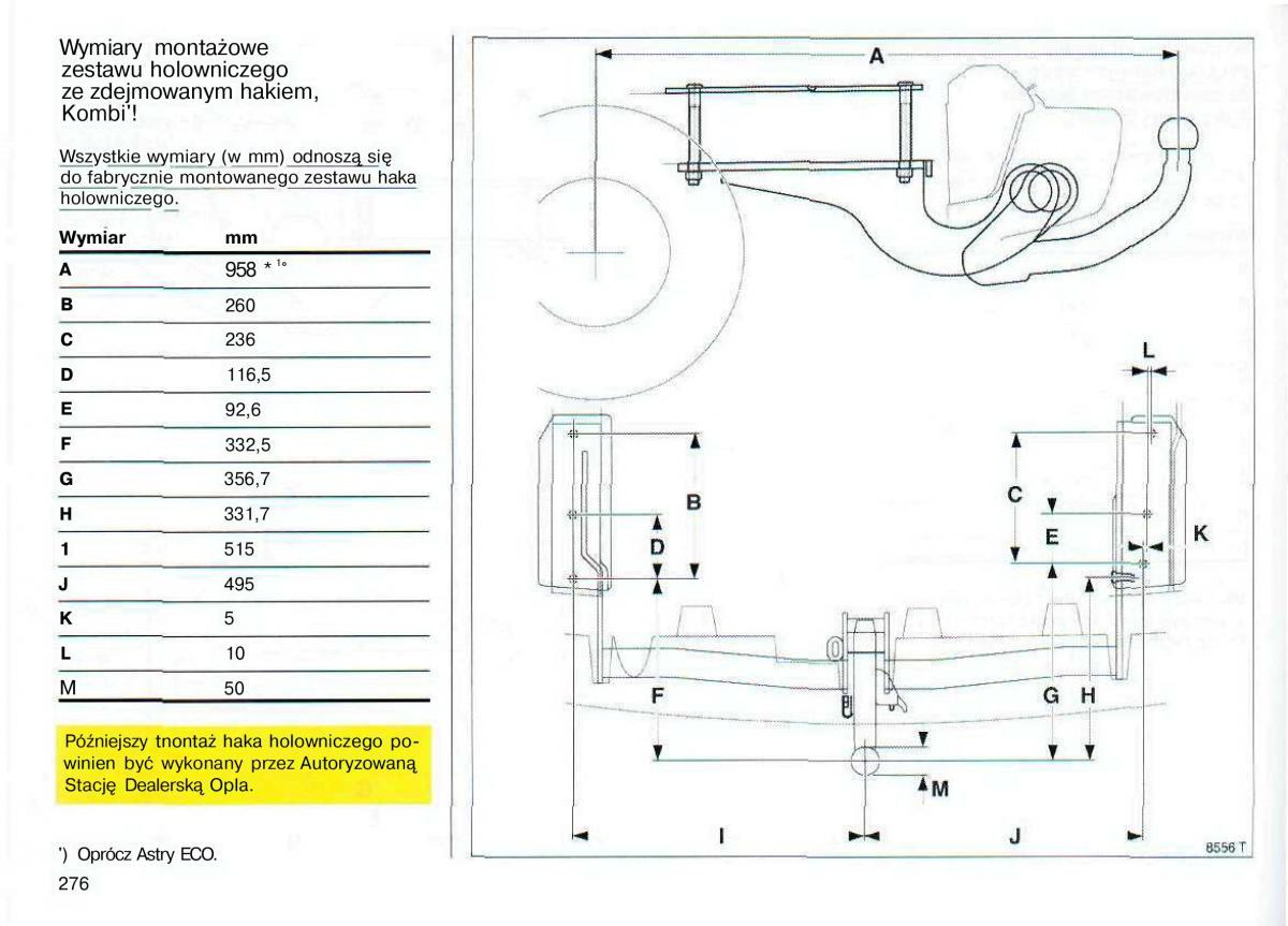 Opel Astra II 2 G instrukcja obslugi / page 277