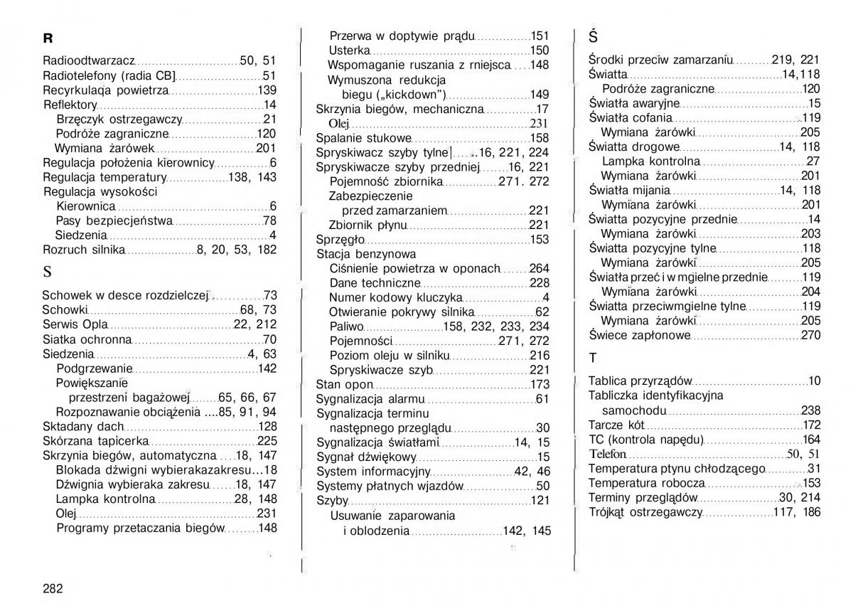 Opel Astra II 2 G instrukcja obslugi / page 283