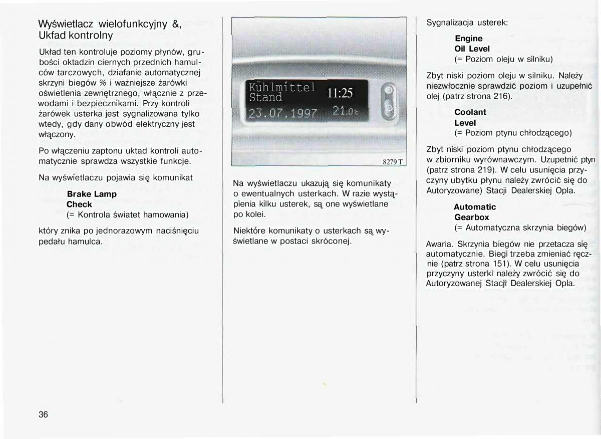 Opel Astra II 2 G instrukcja obslugi / page 37