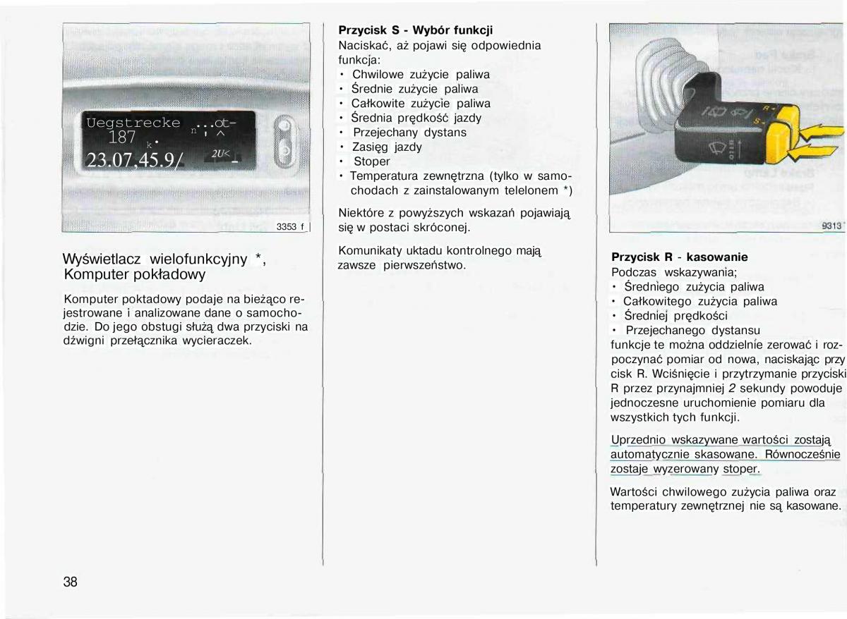 Opel Astra II 2 G instrukcja obslugi / page 39