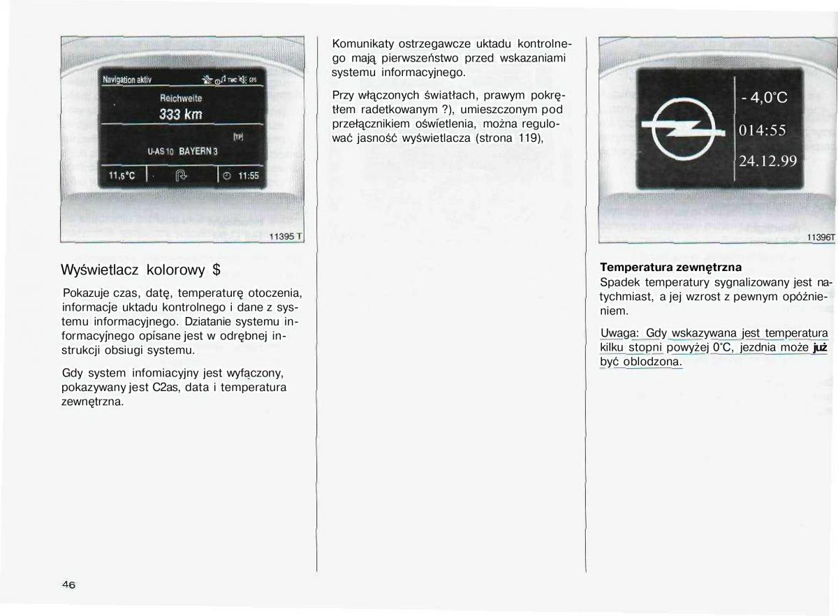 Opel Astra II 2 G instrukcja obslugi / page 47