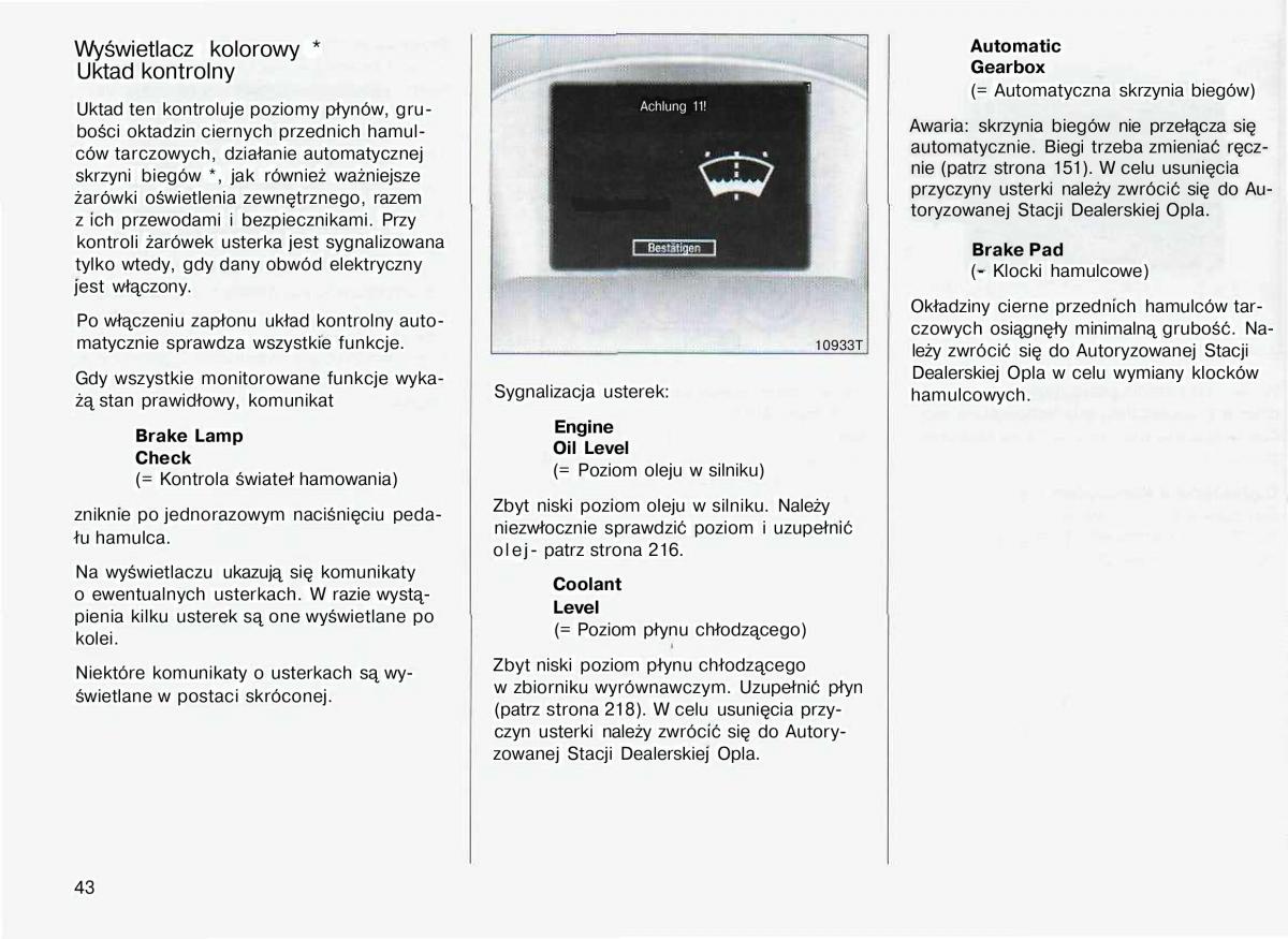 Opel Astra II 2 G instrukcja obslugi / page 49