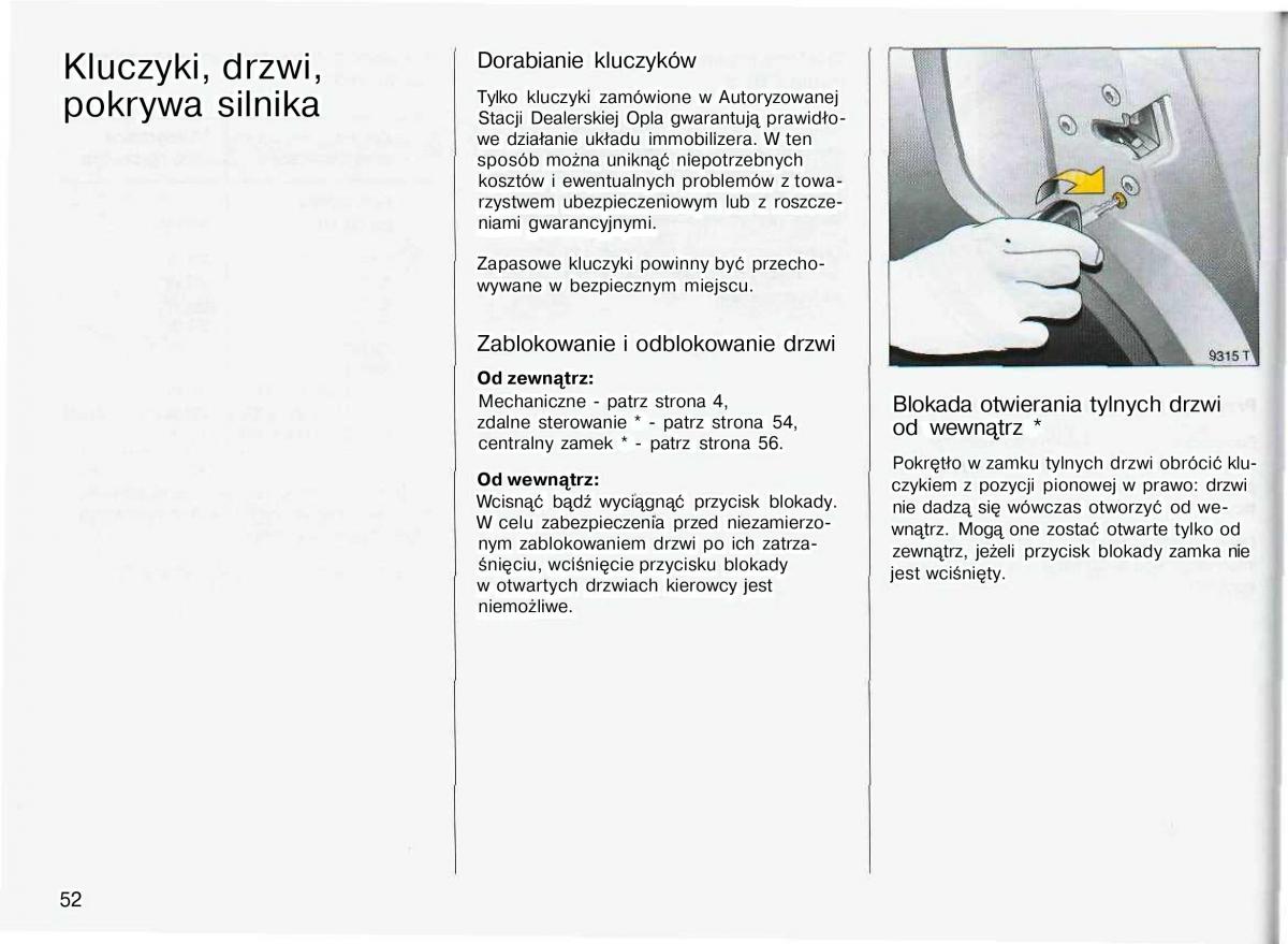 Opel Astra II 2 G instrukcja obslugi / page 53