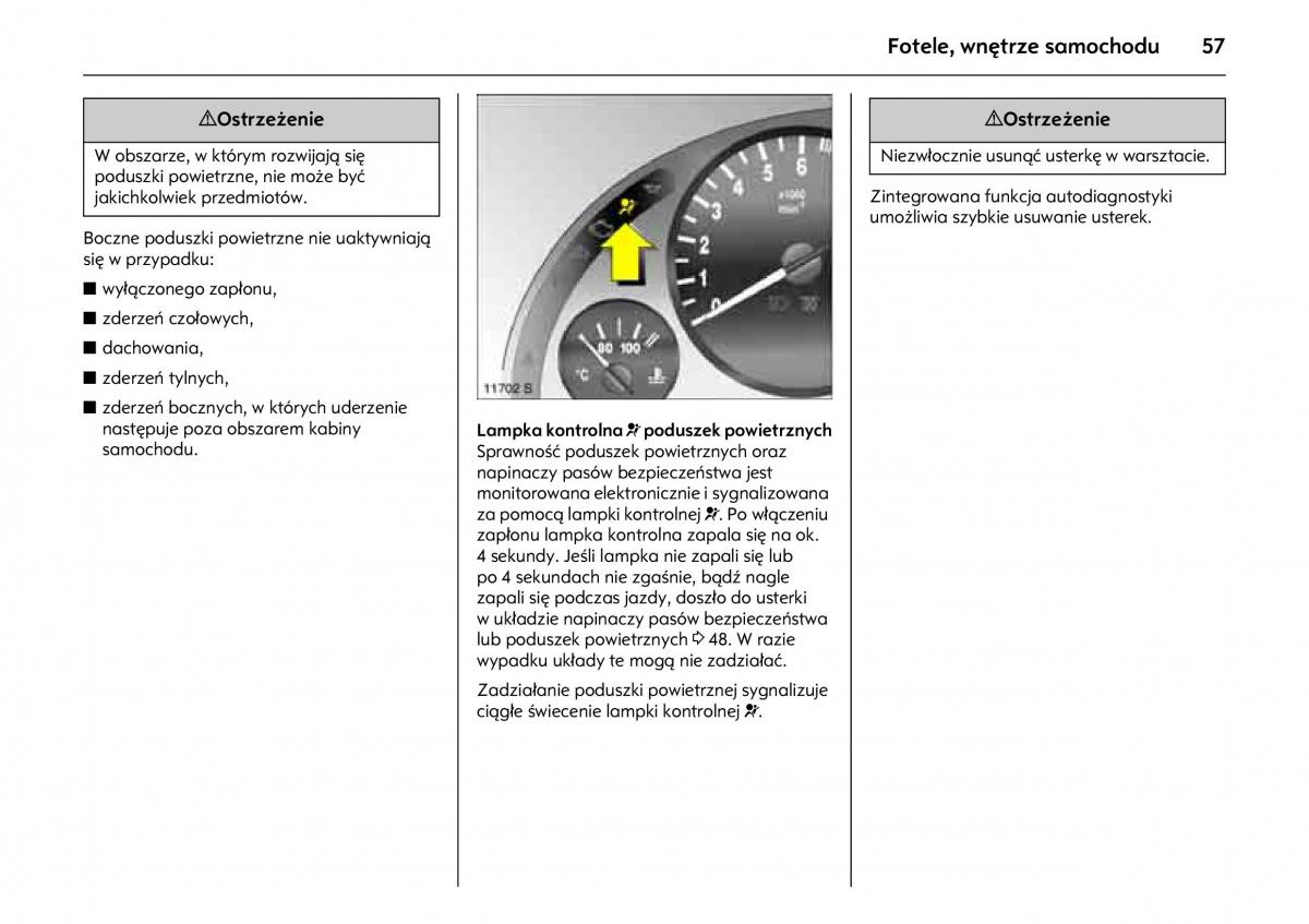 Opel Combo C instrukcja obslugi / page 61