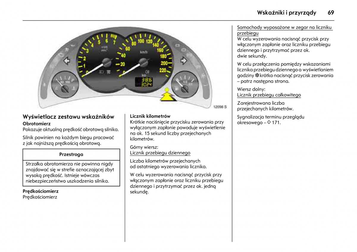 Opel Combo C instrukcja obslugi / page 73