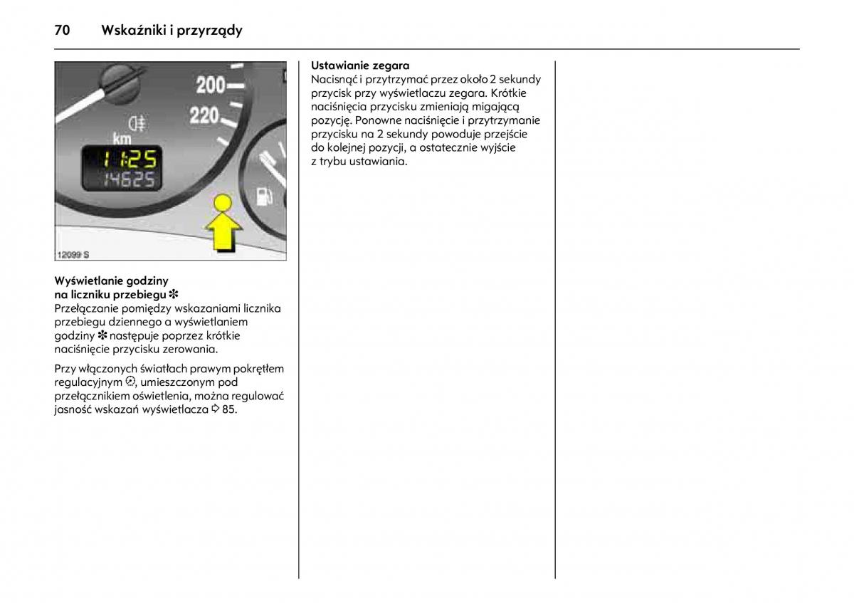 Opel Combo C instrukcja obslugi / page 74