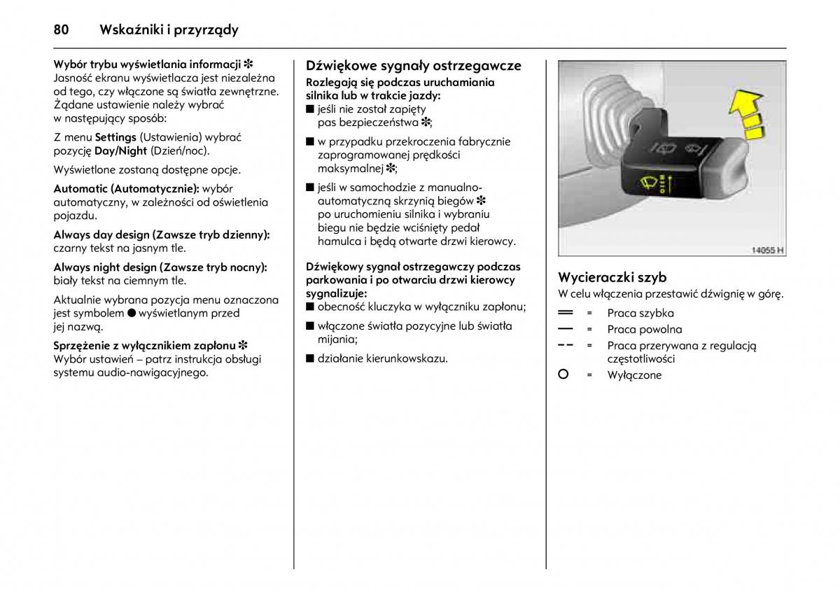 Opel Combo C instrukcja obslugi / page 84