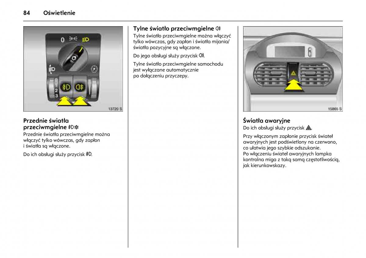 Opel Combo C instrukcja obslugi / page 88