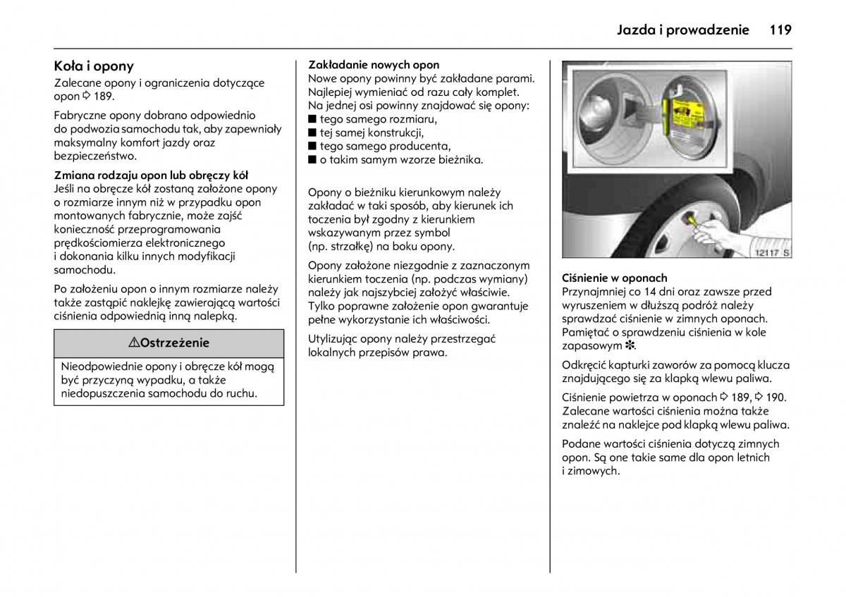 Opel Combo C instrukcja obslugi / page 123