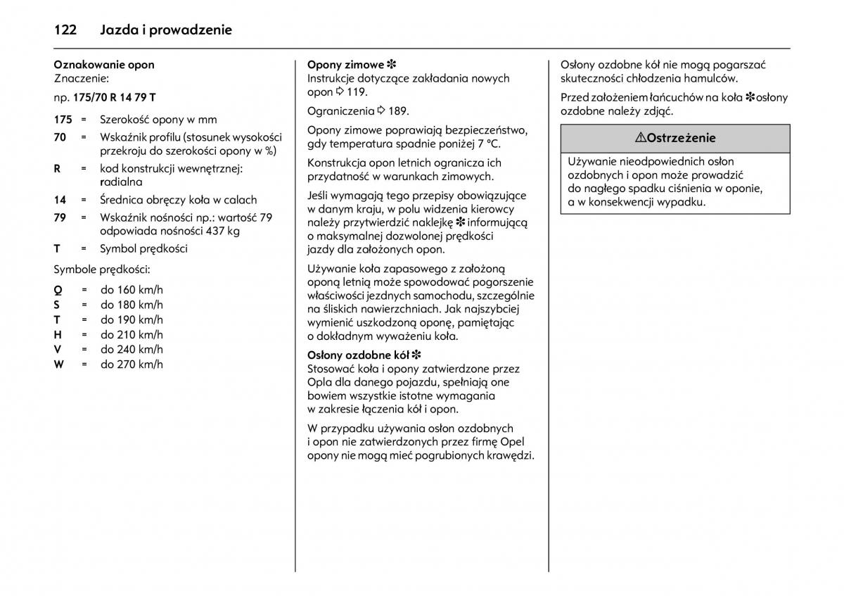 Opel Combo C instrukcja obslugi / page 126