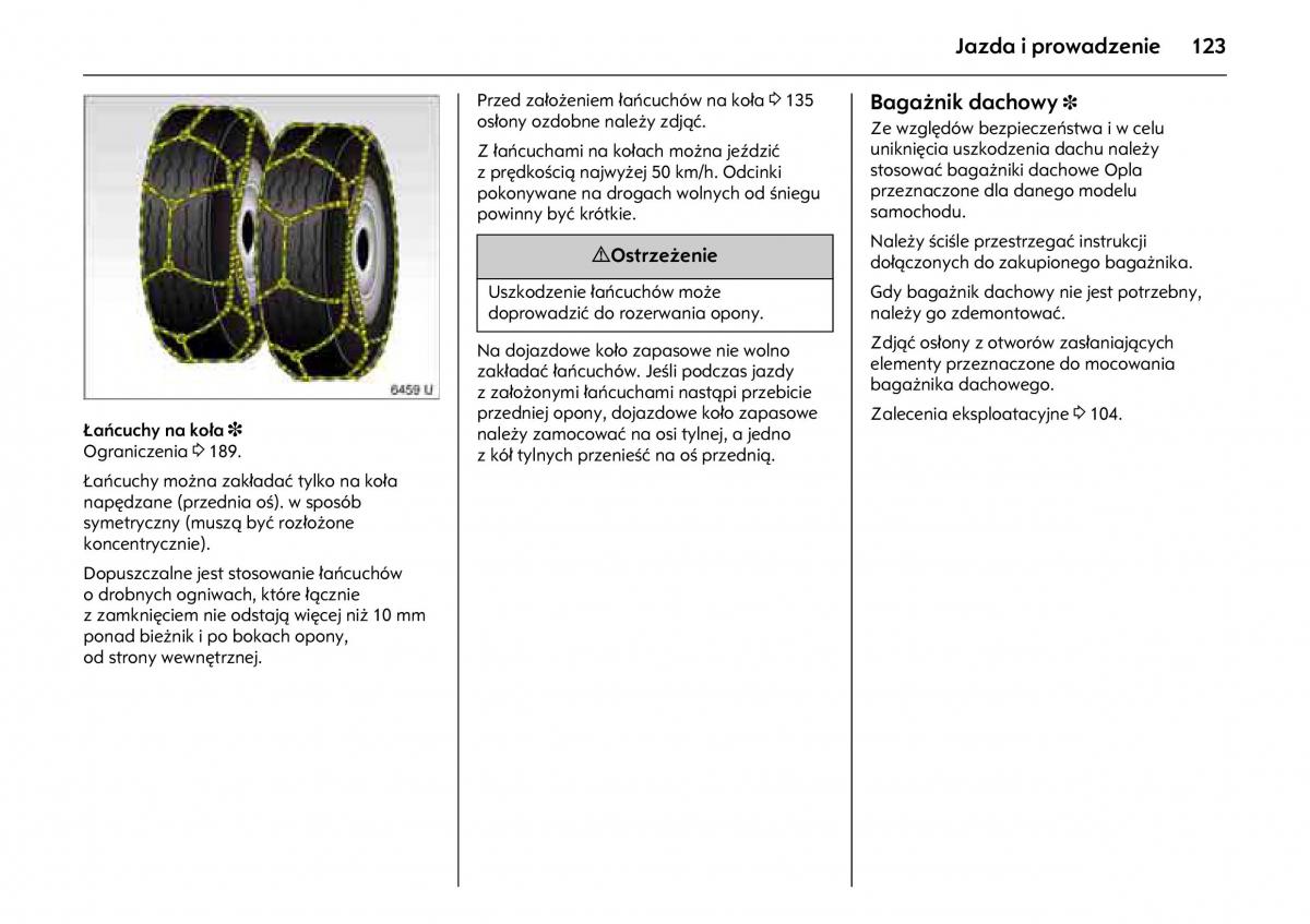 Opel Combo C instrukcja obslugi / page 127