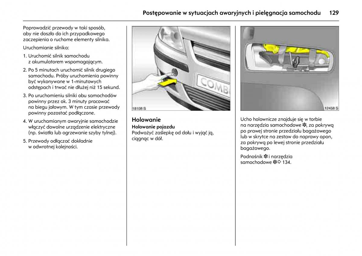 Opel Combo C instrukcja obslugi / page 133