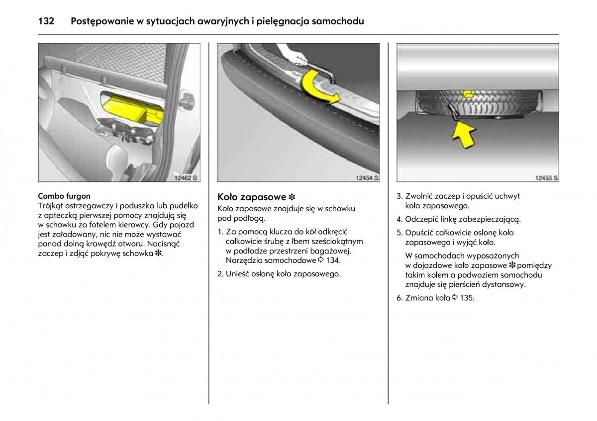 Opel Combo C instrukcja obslugi / page 136