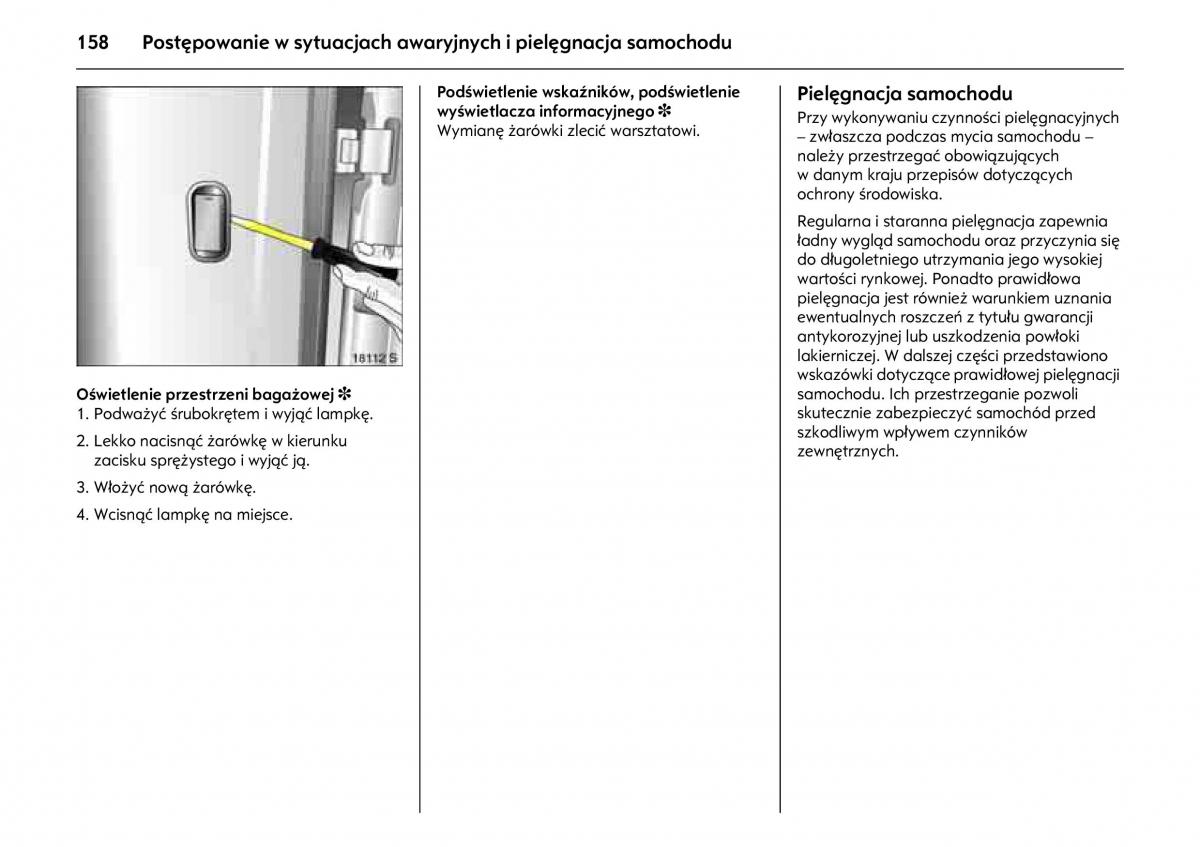 Opel Combo C instrukcja obslugi / page 162