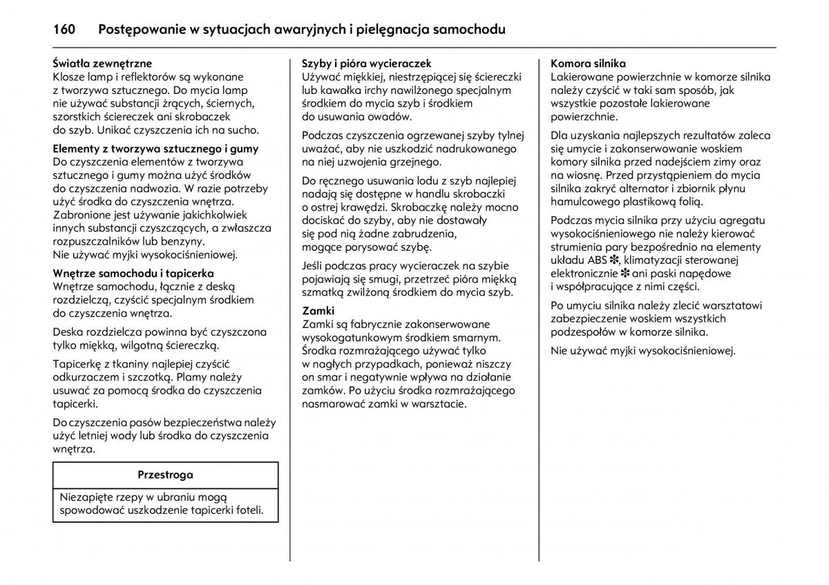 Opel Combo C instrukcja obslugi / page 164