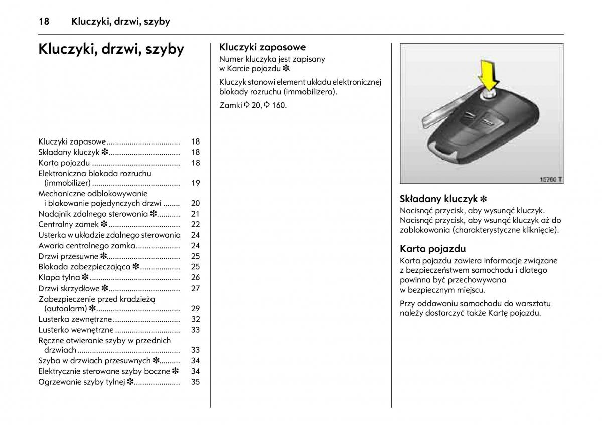 Opel Combo C instrukcja obslugi / page 22