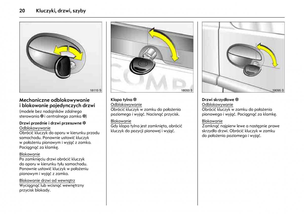 Opel Combo C instrukcja obslugi / page 24