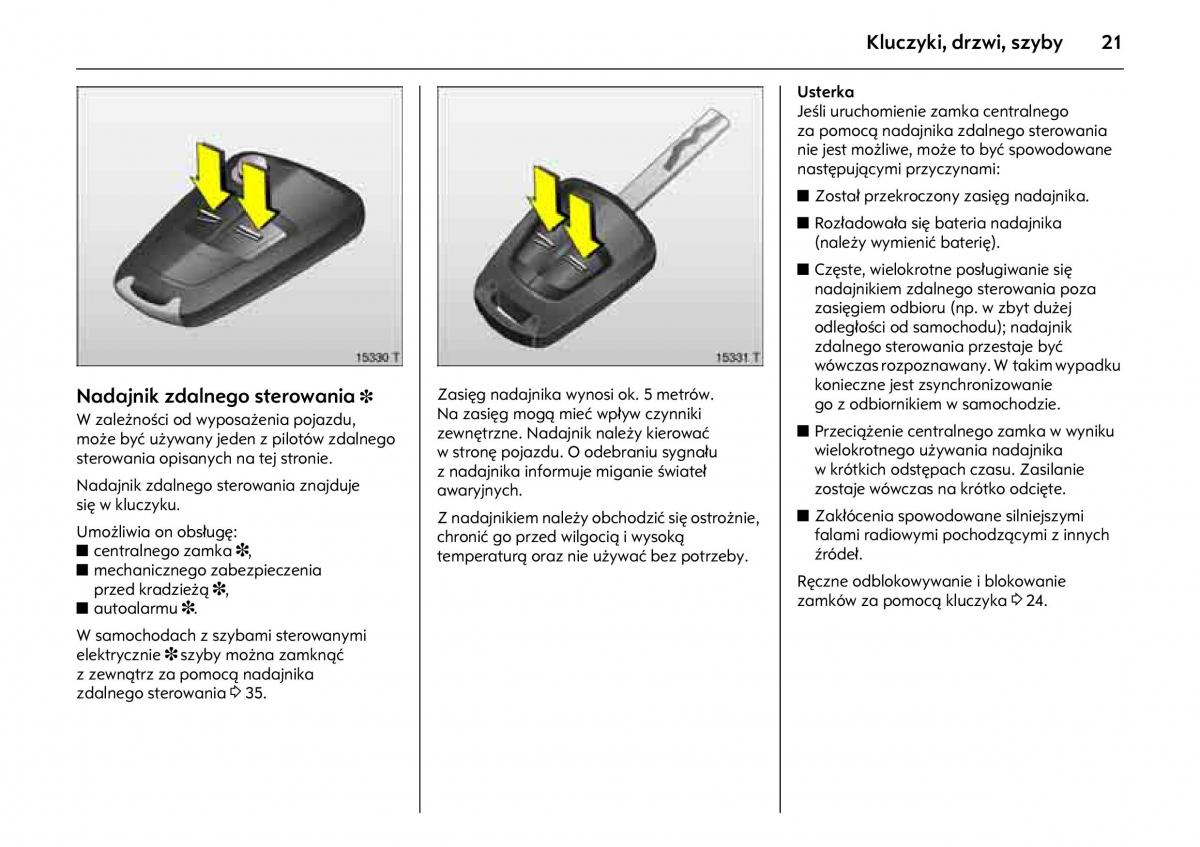 Opel Combo C instrukcja obslugi / page 25