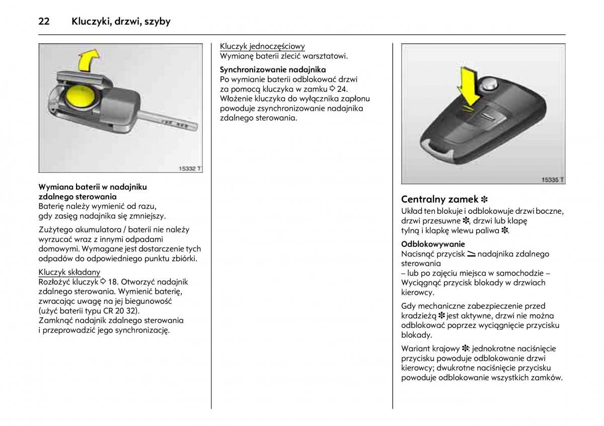 Opel Combo C instrukcja obslugi / page 26