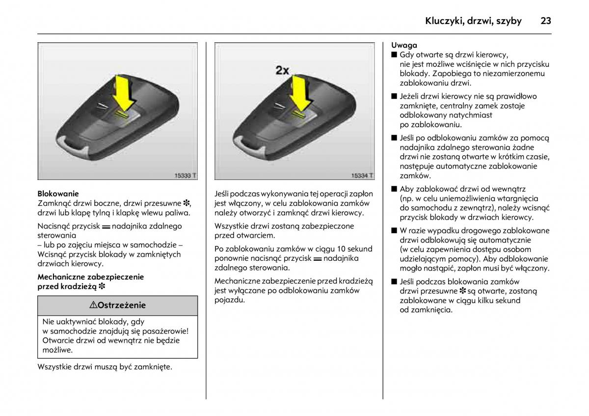 Opel Combo C instrukcja obslugi / page 27