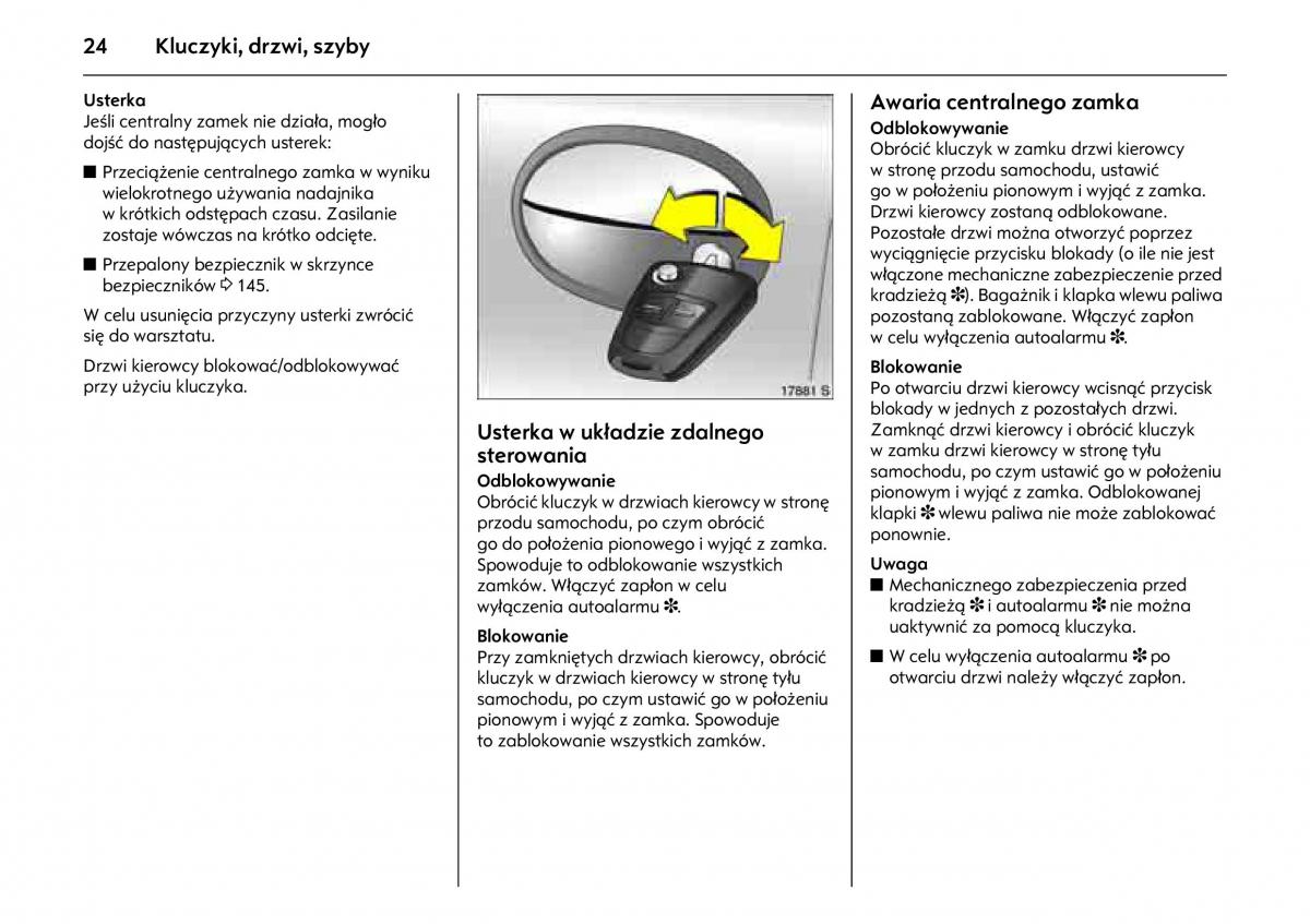 Opel Combo C instrukcja obslugi / page 28