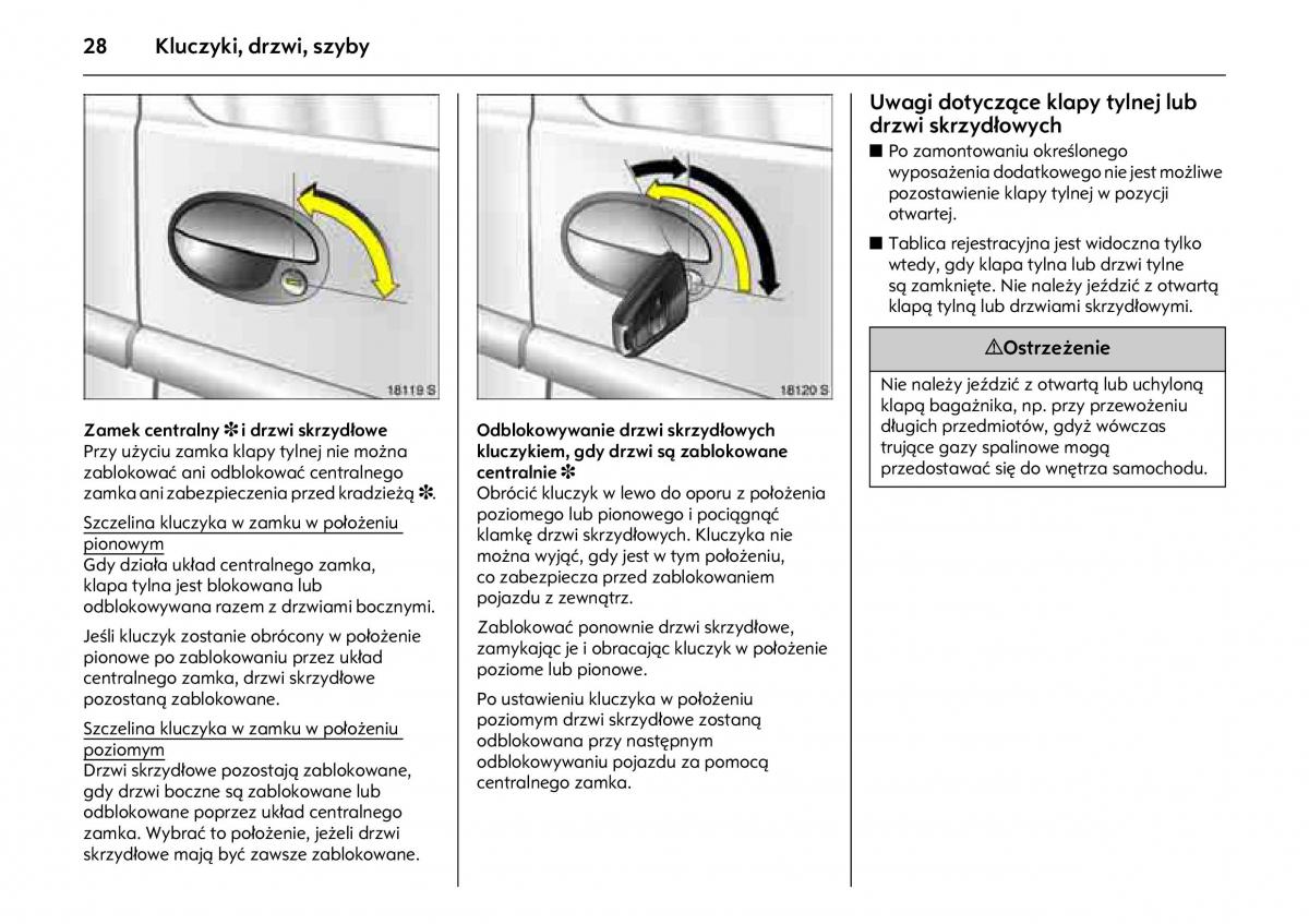 Opel Combo C instrukcja obslugi / page 32