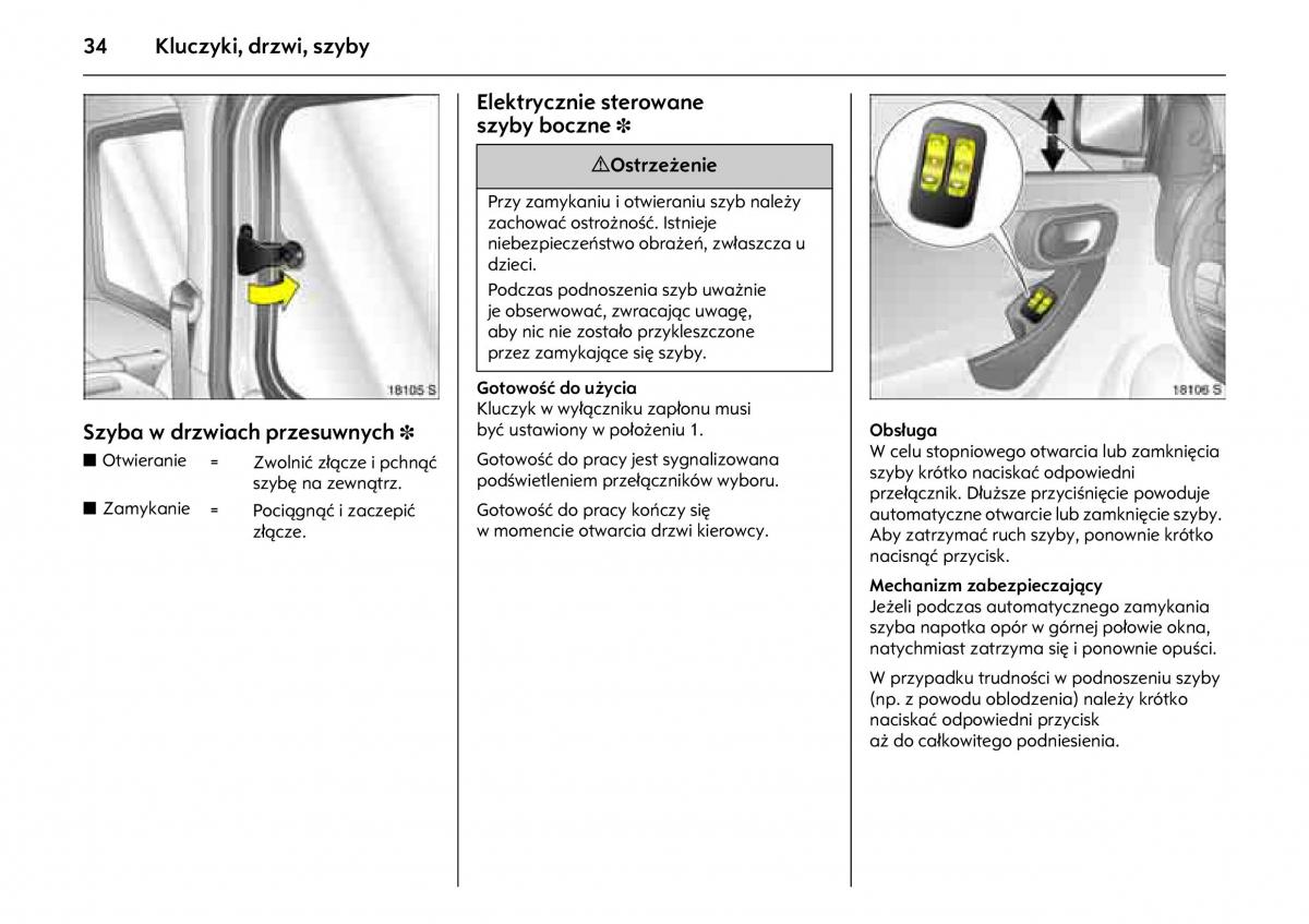 Opel Combo C instrukcja obslugi / page 38