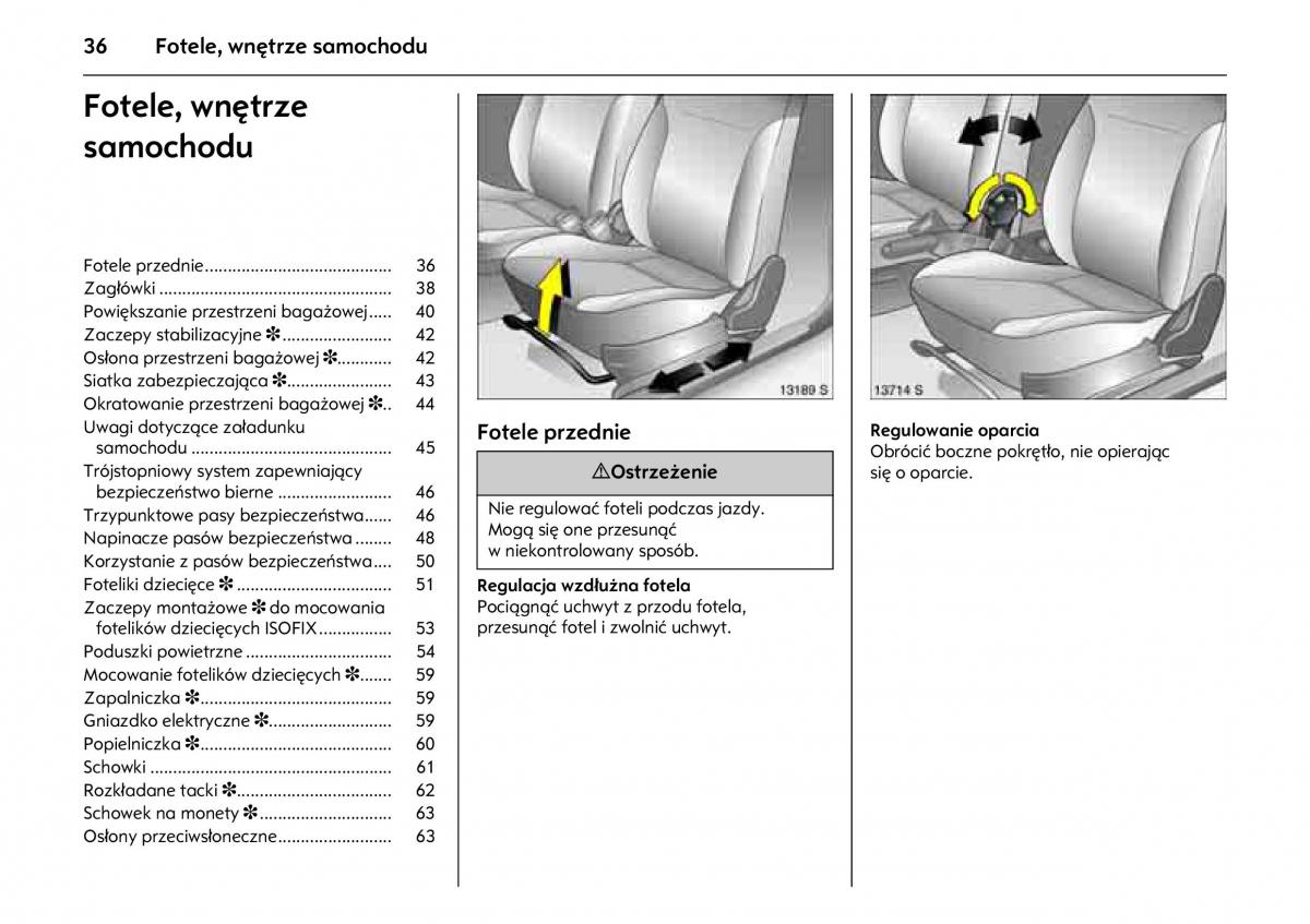 Opel Combo C instrukcja obslugi / page 40