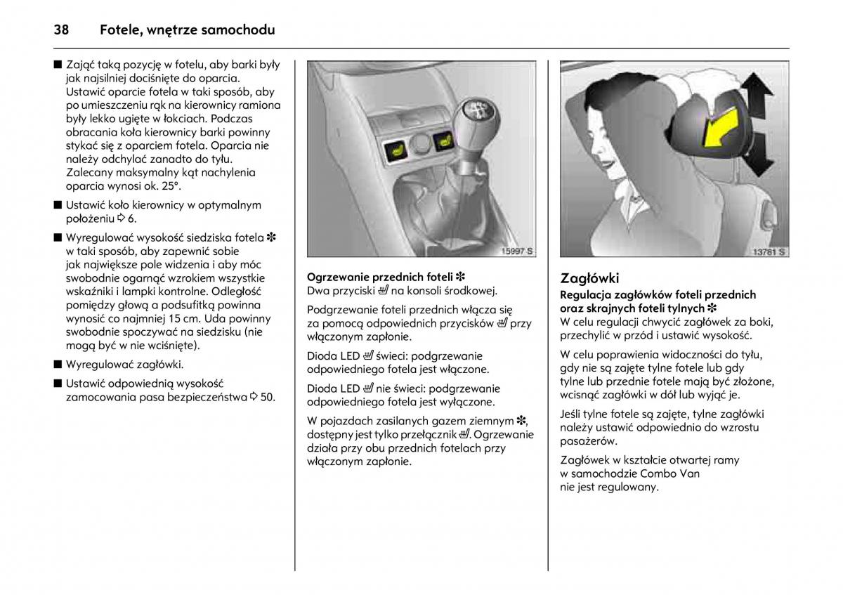 Opel Combo C instrukcja obslugi / page 42