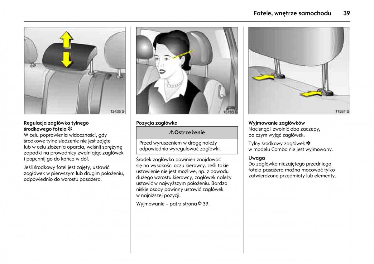 Opel Combo C instrukcja obslugi / page 43