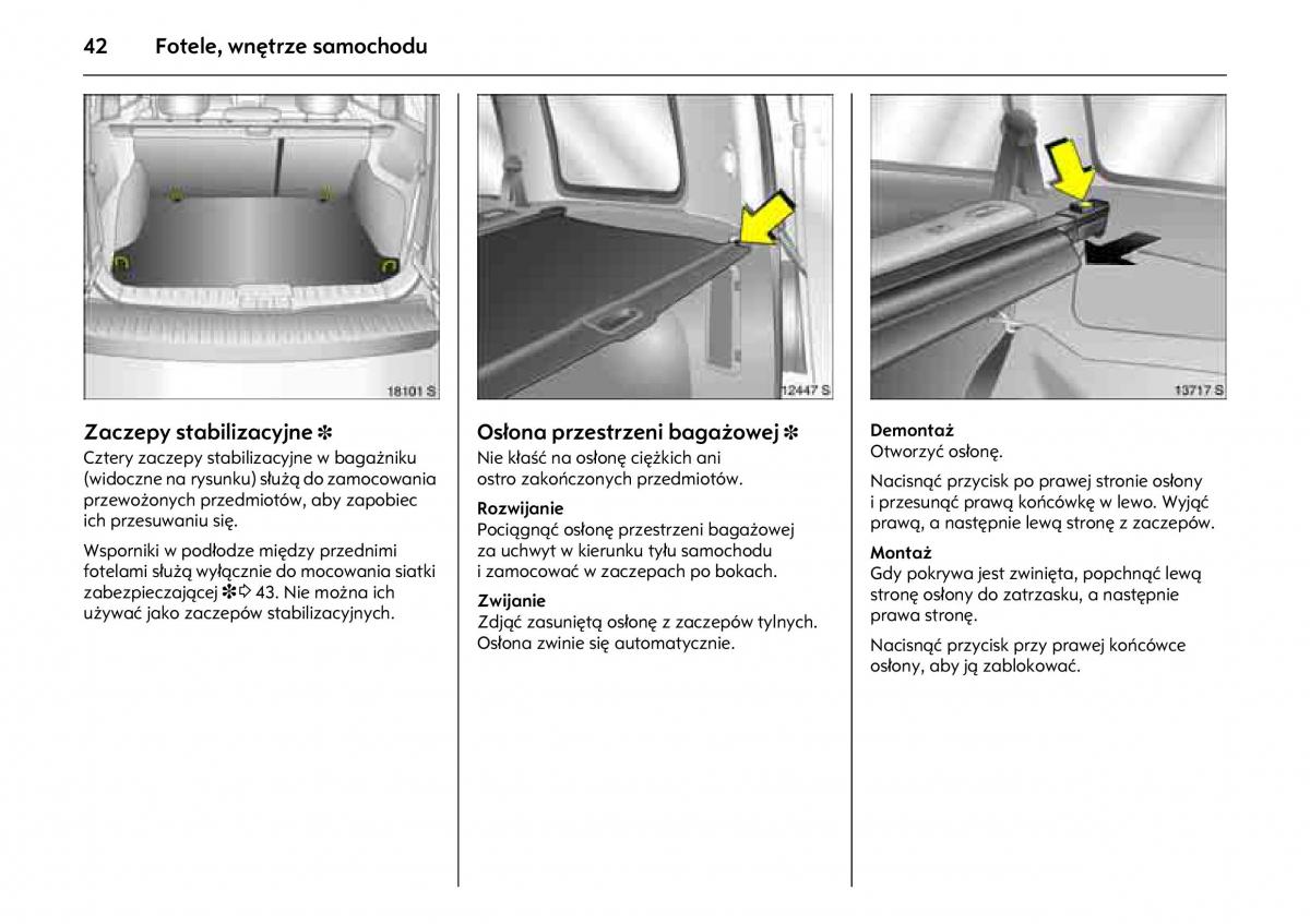 Opel Combo C instrukcja obslugi / page 46