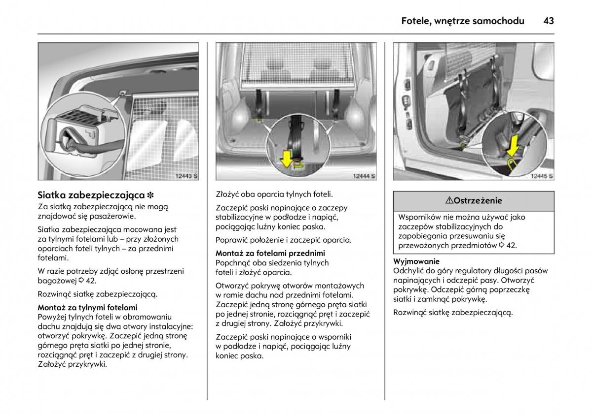 Opel Combo C instrukcja obslugi / page 47