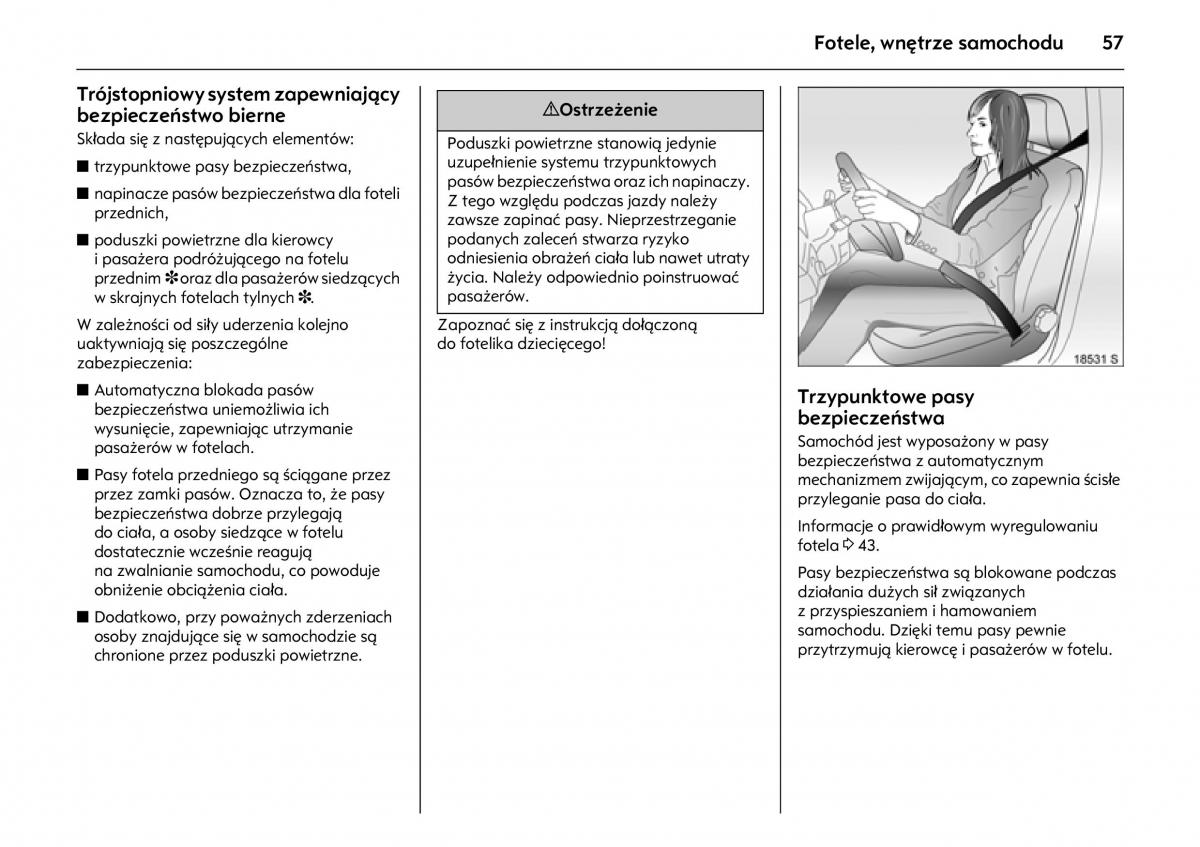 Opel Meriva A instrukcja obslugi / page 61