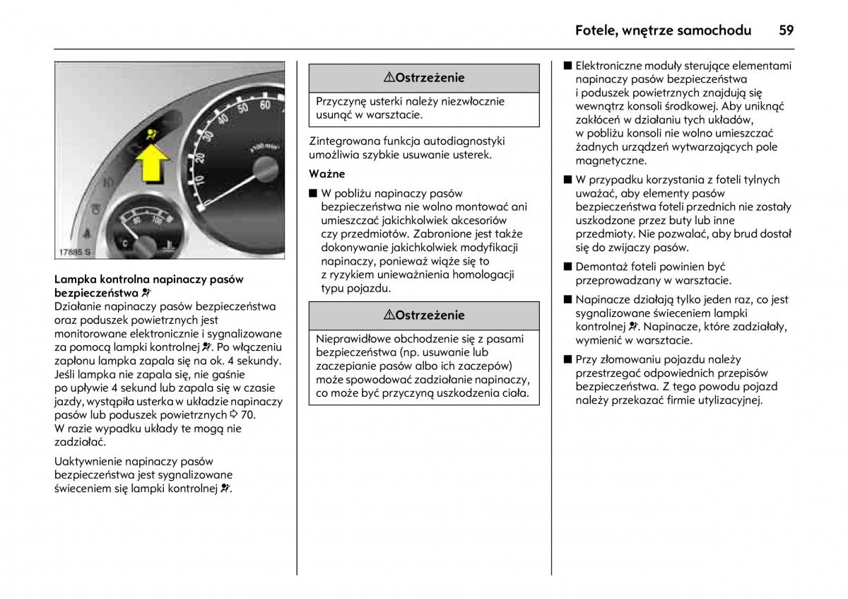 Opel Meriva A instrukcja obslugi / page 63