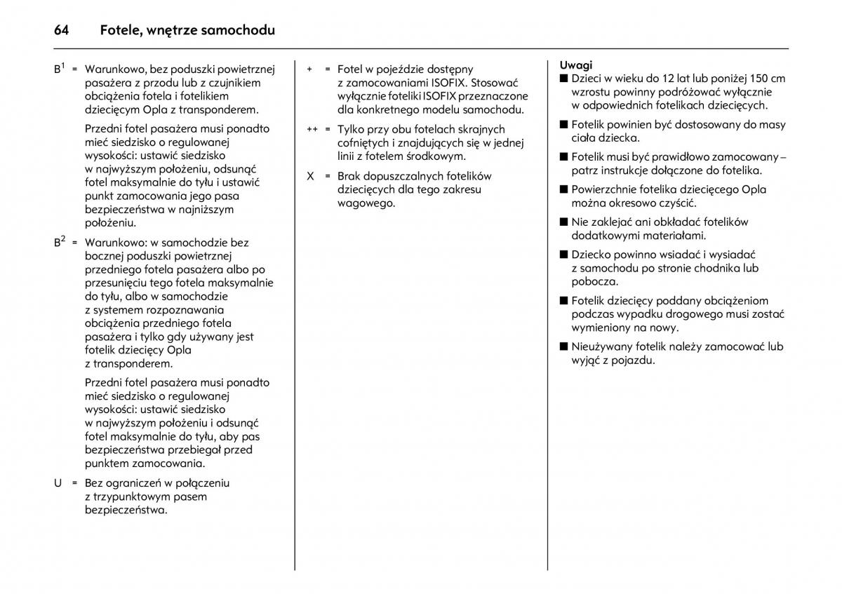 Opel Meriva A instrukcja obslugi / page 68