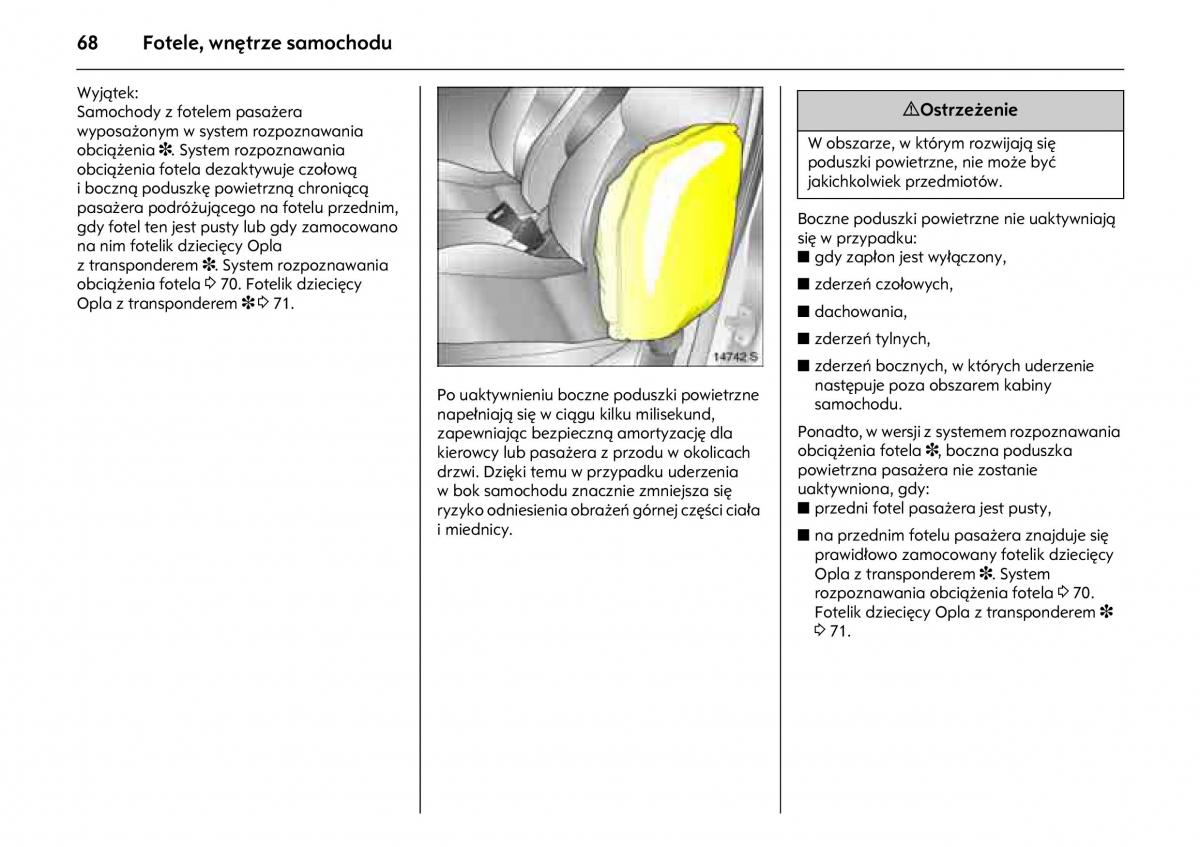 Opel Meriva A instrukcja obslugi / page 72