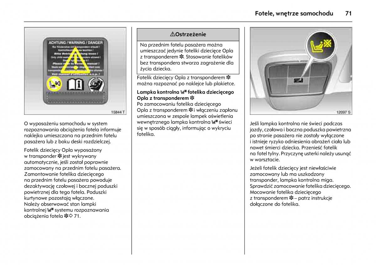 Opel Meriva A instrukcja obslugi / page 75