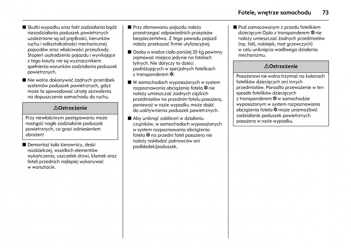 Opel Meriva A instrukcja obslugi / page 77