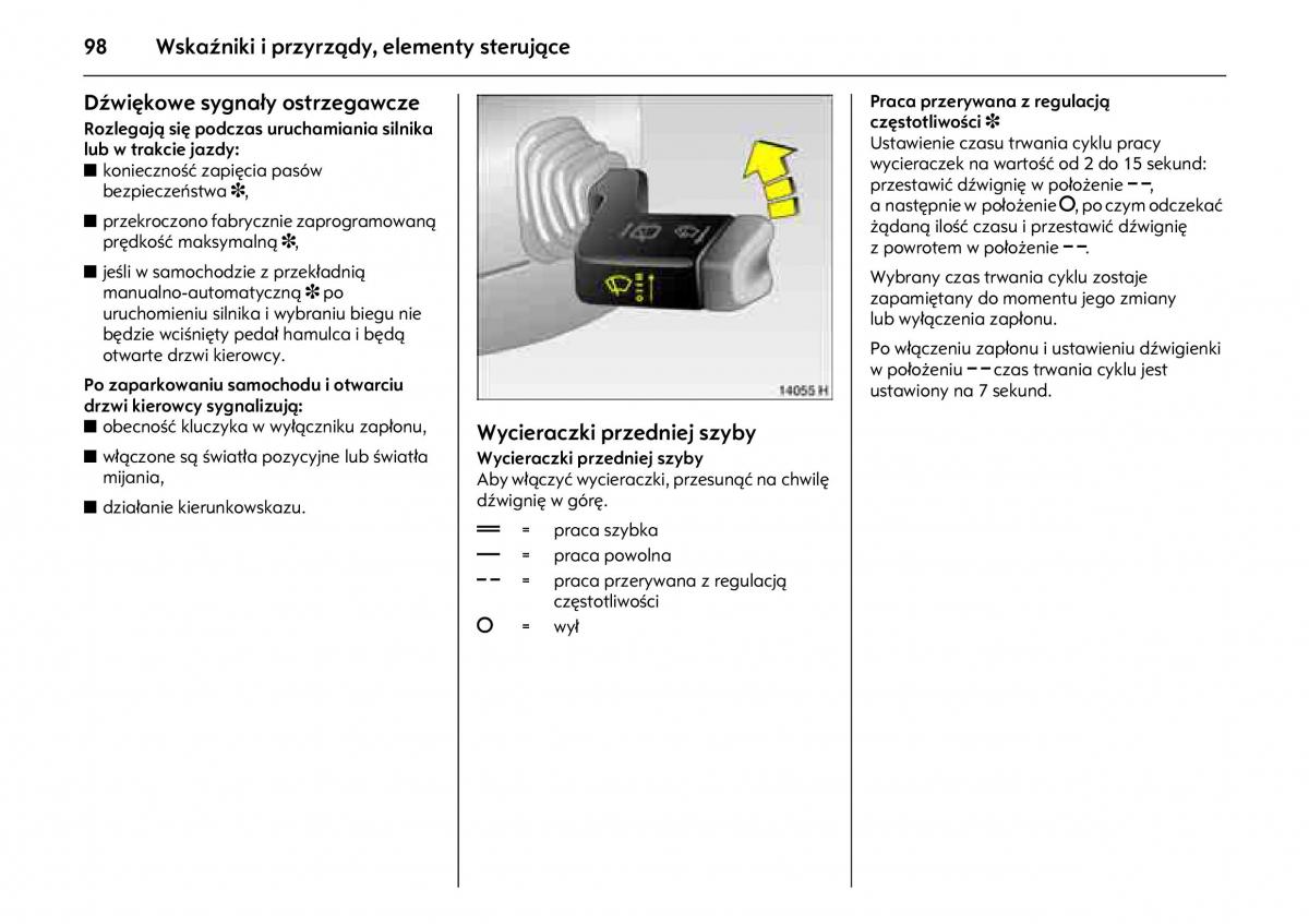 Opel Meriva A instrukcja obslugi / page 102