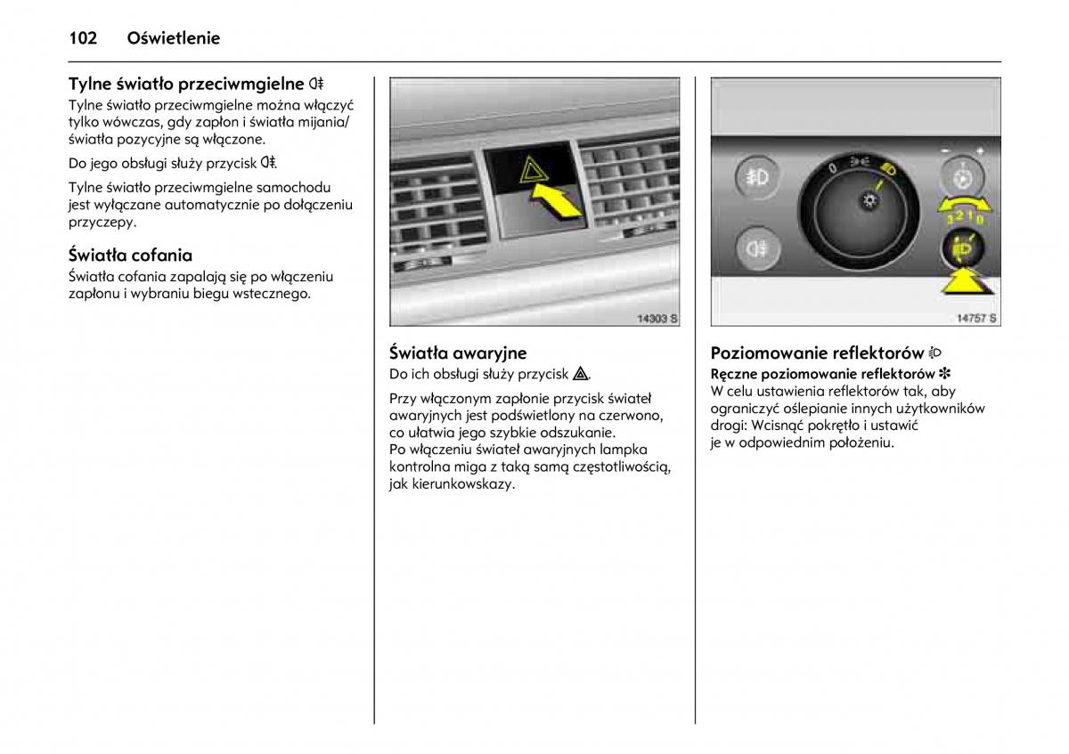 Opel Meriva A instrukcja obslugi / page 106