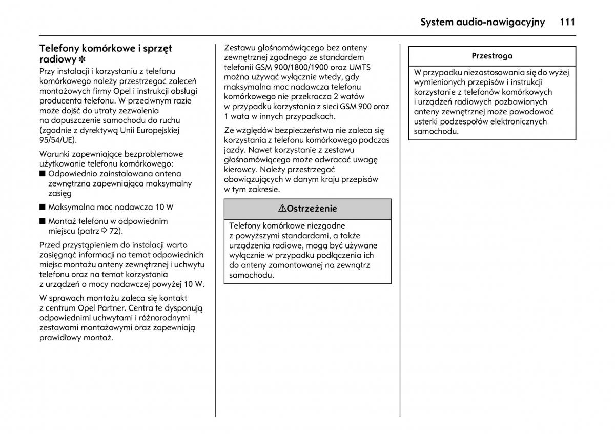 Opel Meriva A instrukcja obslugi / page 115